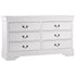 Traditional White Dresser Louis Phillippe Style Antique Drop Handles Classic Bedroom Furniture