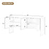 TREXM Minimalist Style 60"L Large Storage Space Sideboard with 4 Doors and Rebound Device for Living Room and Entryway (Apricot Cream)