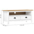 TV Stand Hill White 43.3"x15.7"x18.5" Solid Pine Wood