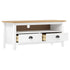 TV Stand Hill White 43.3"x15.7"x18.5" Solid Pine Wood