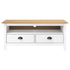 TV Stand Hill White 43.3"x15.7"x18.5" Solid Pine Wood