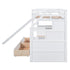 Twin over Twin Bunk Bed with Storage Staircase, Slide and Drawers, Desk with Drawers and Shelves, White(Expected Arrival Time: 1.17)