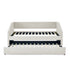Twin Size Daybed with Trundle Upholstered Tufted Sofa Bed, Linen Fabric, Beige (82.5"x42.5"x34")
