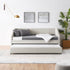 Twin Size Daybed with Trundle Upholstered Tufted Sofa Bed, Linen Fabric, Beige (82.5"x42.5"x34")