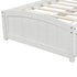 Twin size Platform Bed with Two Drawers; White