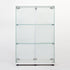 Two Door Glass Cabinet Glass Display Cabinet with 3 Shelves, White