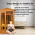 Two person Far infrared old fir outdoor sauna room
