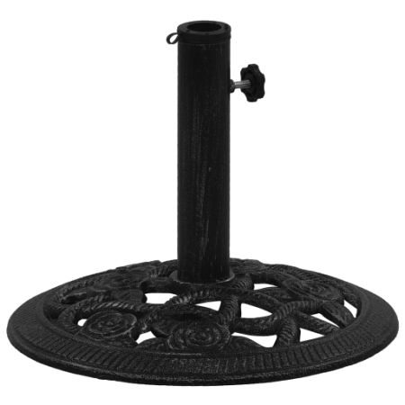 Umbrella Base Black 15.7"x15.7"x12.6" Cast Iron