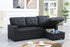 Upholstered Pull out Sectional Sofa with Chaise
