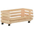 Vegetable Trolley 30.3"x11.8"x31.5" Solid Wood Pine