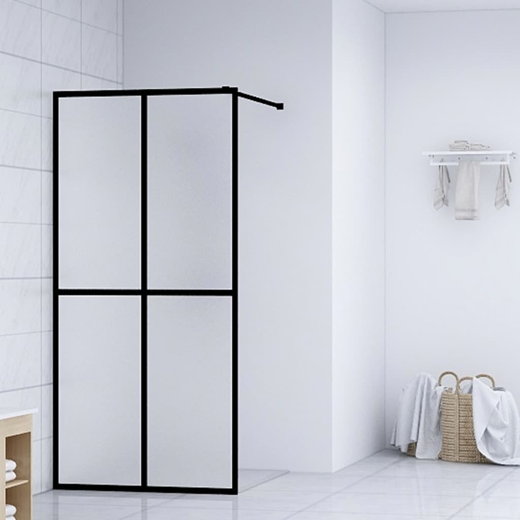 Walk-in Shower Screen Frosted Tempered Glass 35.4