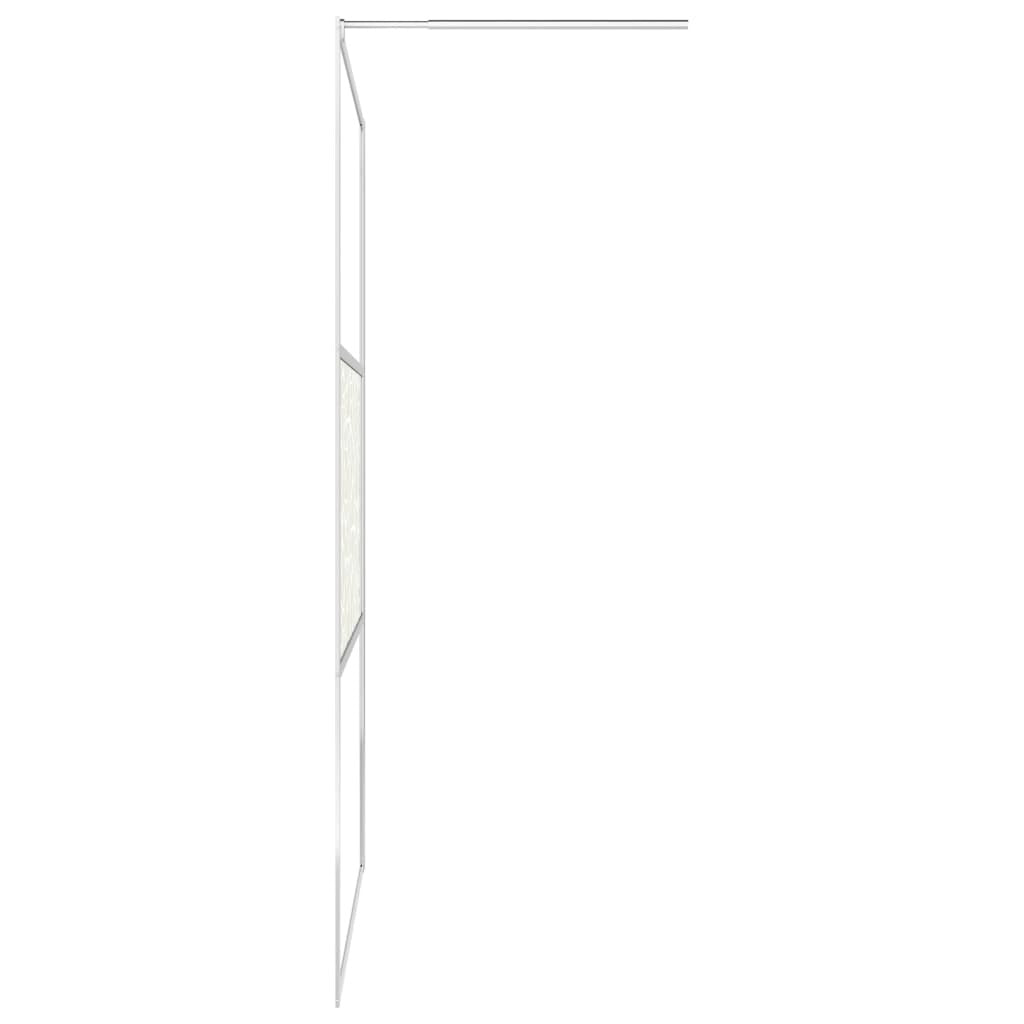 Walk-in Shower Wall ESG Glass with Stone Design 35.4"x76.8"