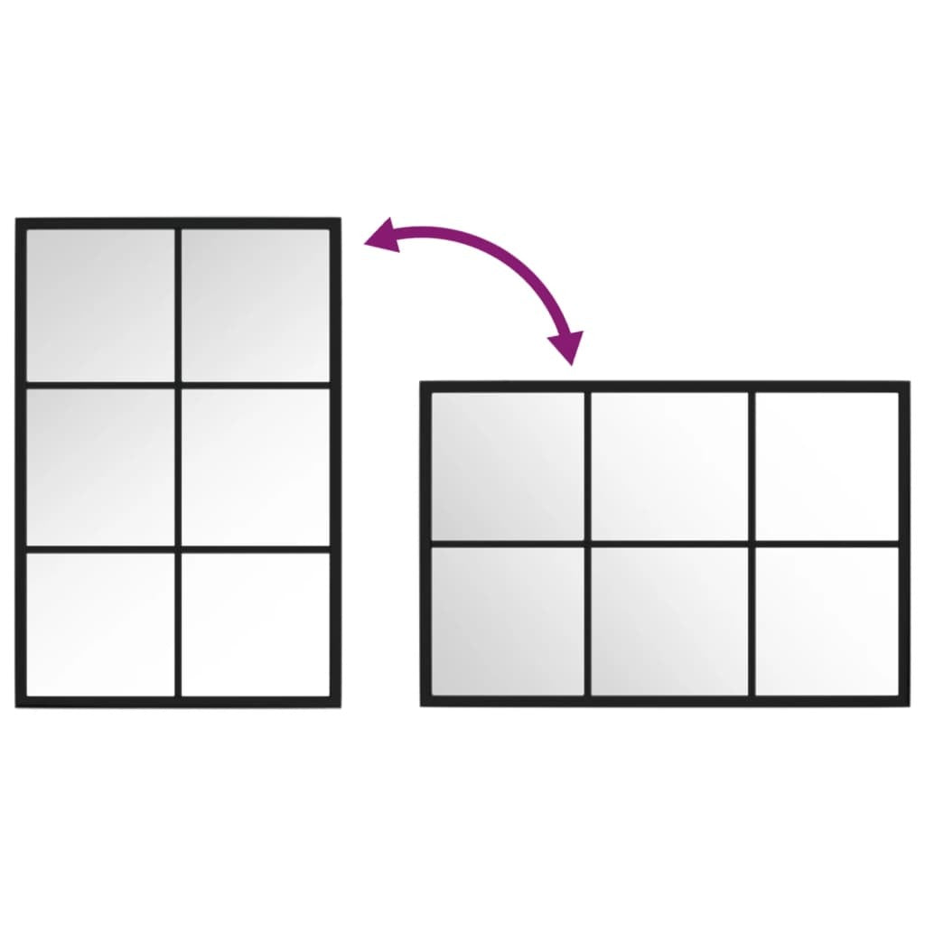 Wall Mirror Black 23.6