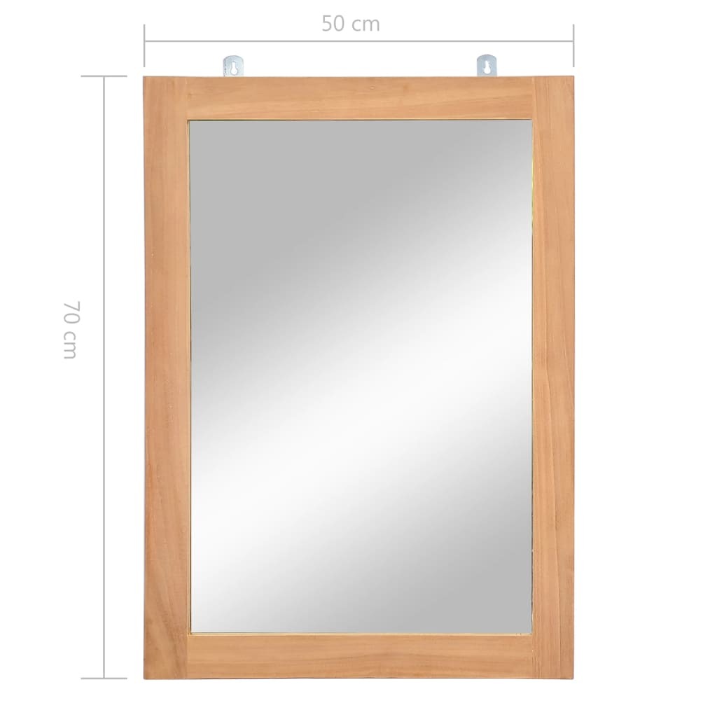 Wall Mirror Solid Teak 19.7