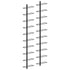 Wall-mounted Wine Racks for 20 Bottles 2 pcs Black Metal