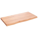 Wall Shelf Light Brown 31.5"x15.7"x(0.8"-1.6") Treated Solid Wood Oak