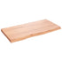 Wall Shelf Light Brown 31.5"x15.7"x(0.8"-1.6") Treated Solid Wood Oak