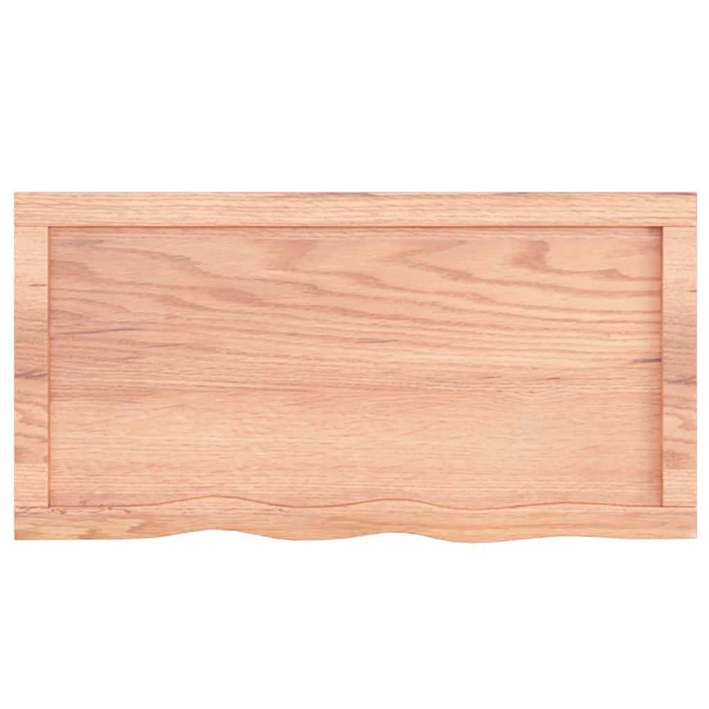 Wall Shelf Light Brown 31.5"x15.7"x(0.8"-1.6") Treated Solid Wood Oak