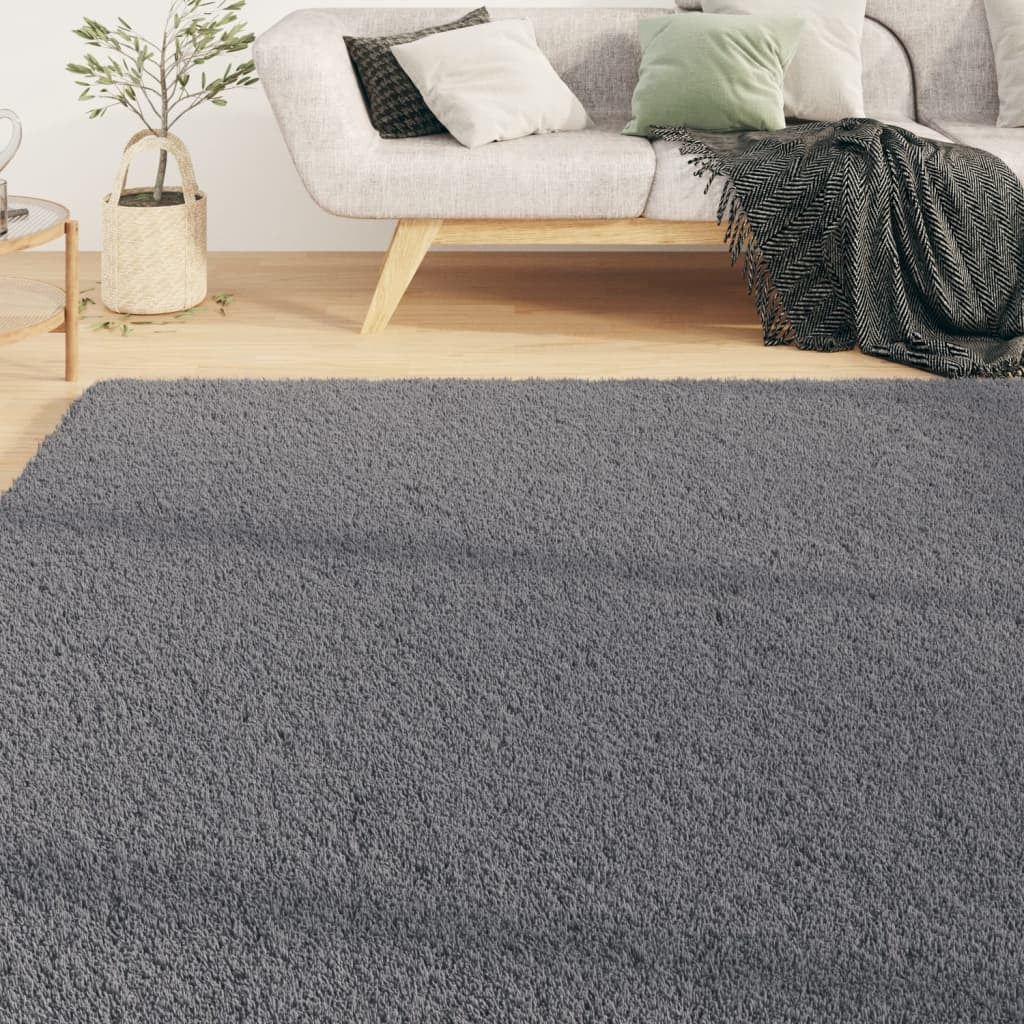 Washable Rug Soft Shaggy Anthracite 63