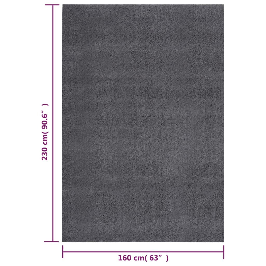 Washable Rug Soft Shaggy Anthracite 63