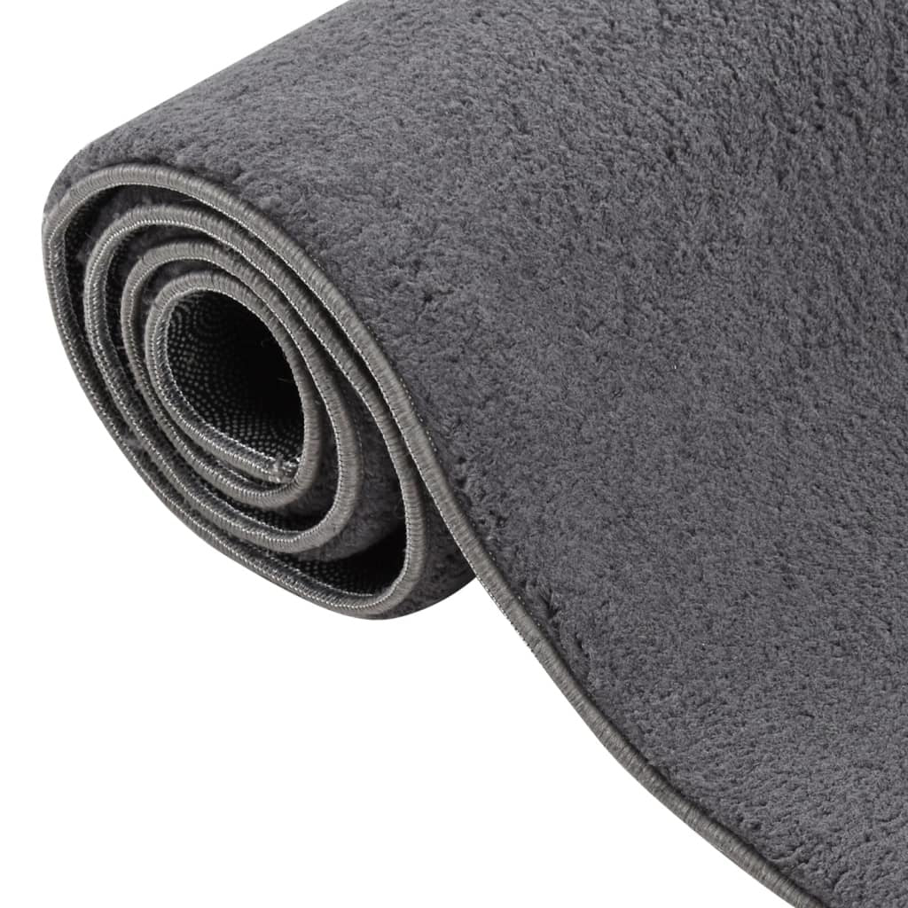 Washable Rug Soft Shaggy Anthracite 63