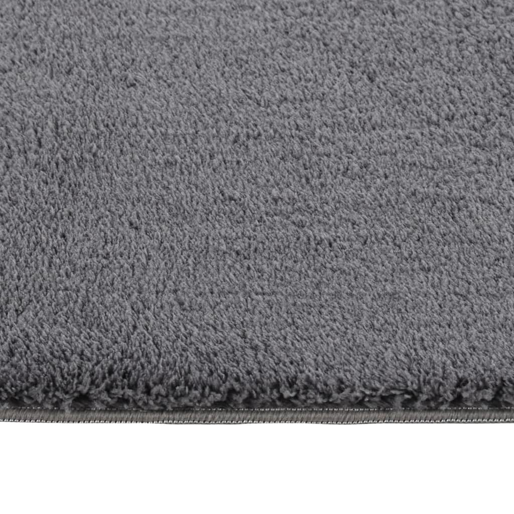 Washable Rug Soft Shaggy Anthracite 63
