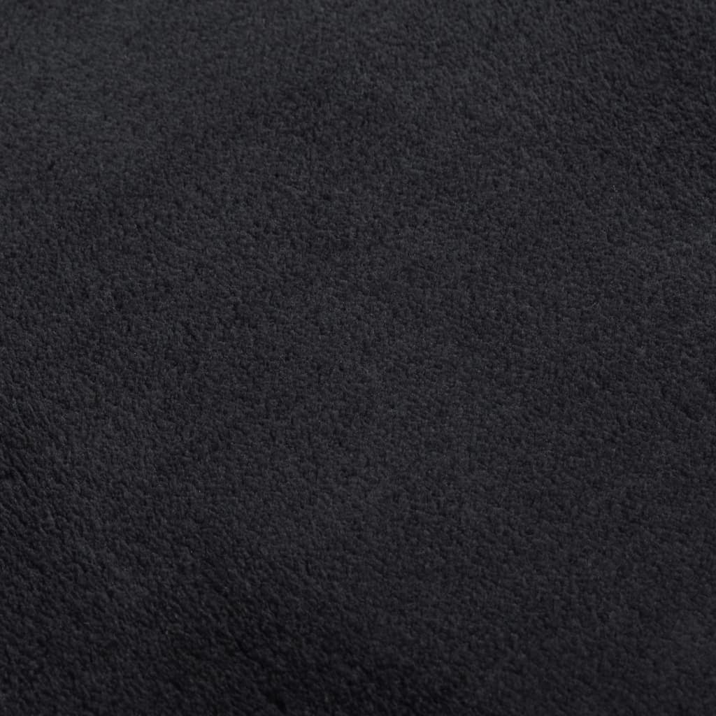 Washable Rug Soft Shaggy Black 63