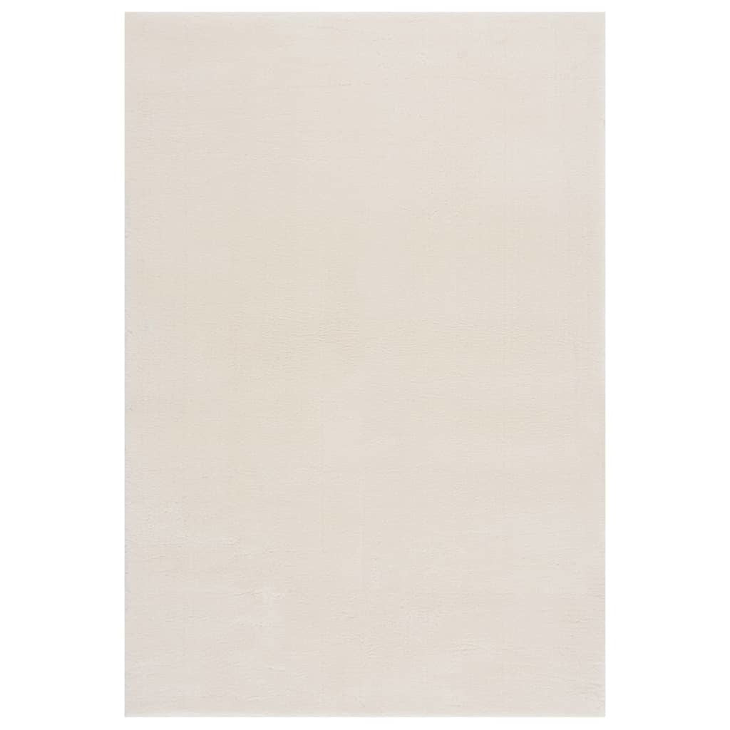 Washable Rug Soft Shaggy Cream 63"x90.6" Anti Slip