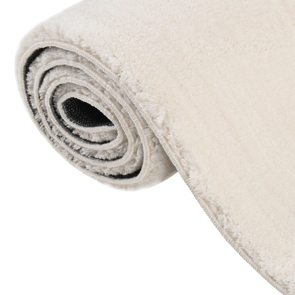 Washable Rug Soft Shaggy Cream 63