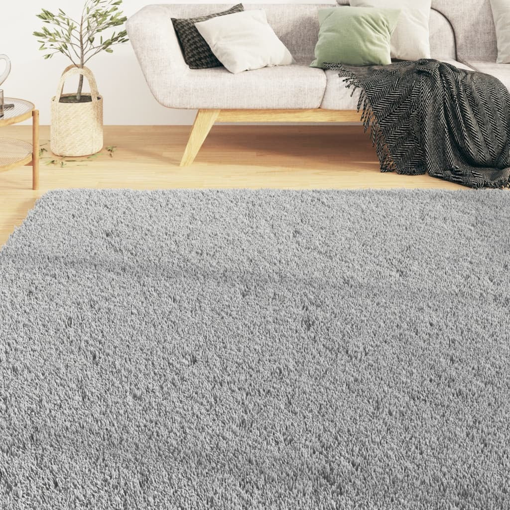Washable Rug Soft Shaggy Gray 63
