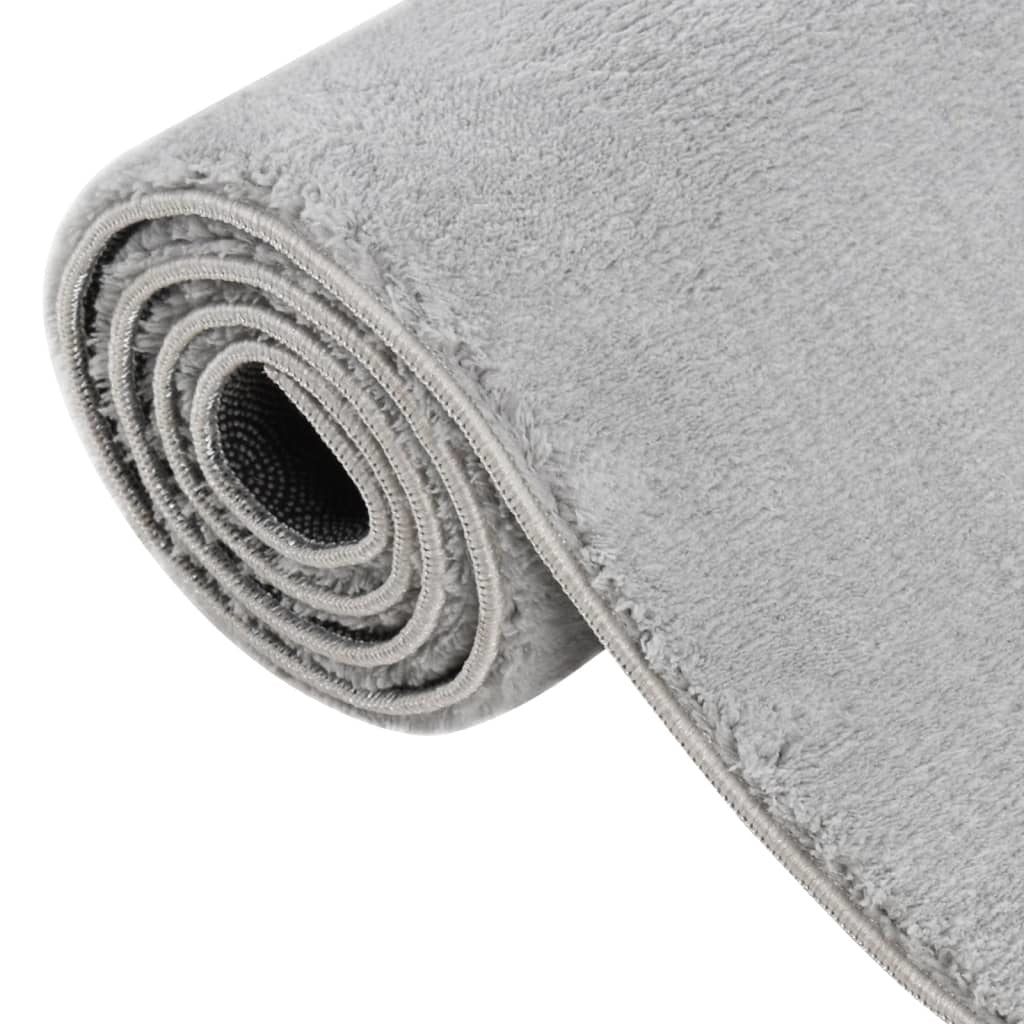 Washable Rug Soft Shaggy Gray 63