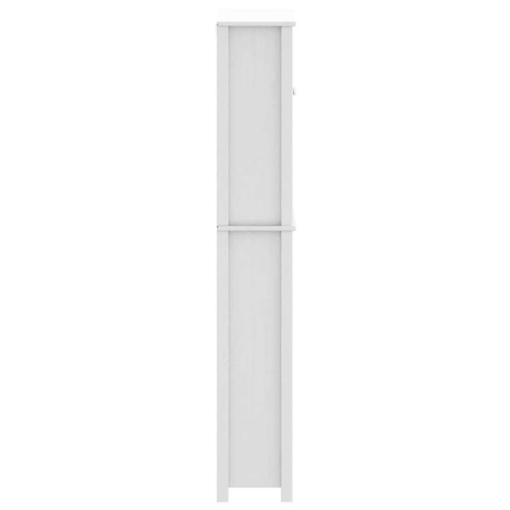 Washing Machine Cabinet BERG White 29.9"x10.6"x64.8" Solid Wood