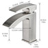 Waterfall Spout Bathroom Faucet, Single Handle Bathroom Faucet 1 Holes