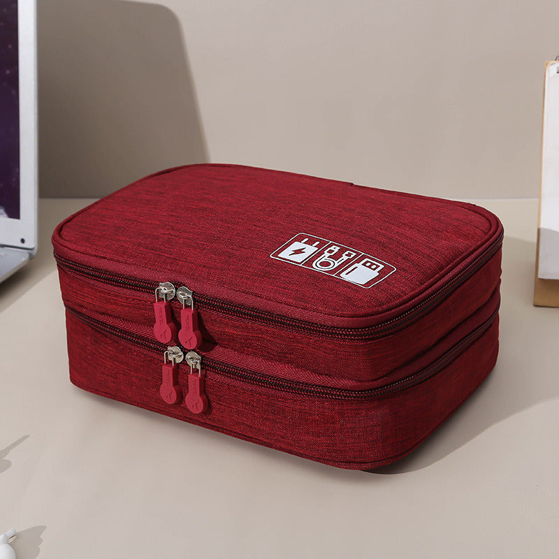 Waterproof Multi-Function Digital Package Headphone Storage Box Cable Organizer Bag USB Storage Bag Cable Cord Organizer Bag Cable Organizer Travel Bag - WoodPoly.com