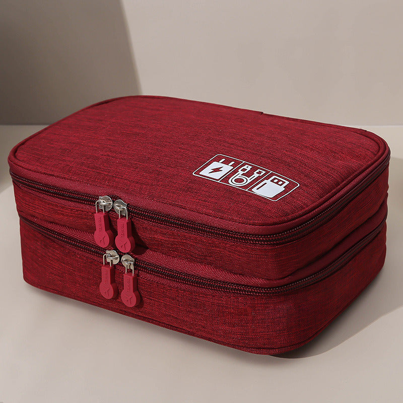 Waterproof Multi-Function Digital Package Headphone Storage Box Cable Organizer Bag USB Storage Bag Cable Cord Organizer Bag Cable Organizer Travel Bag - WoodPoly.com
