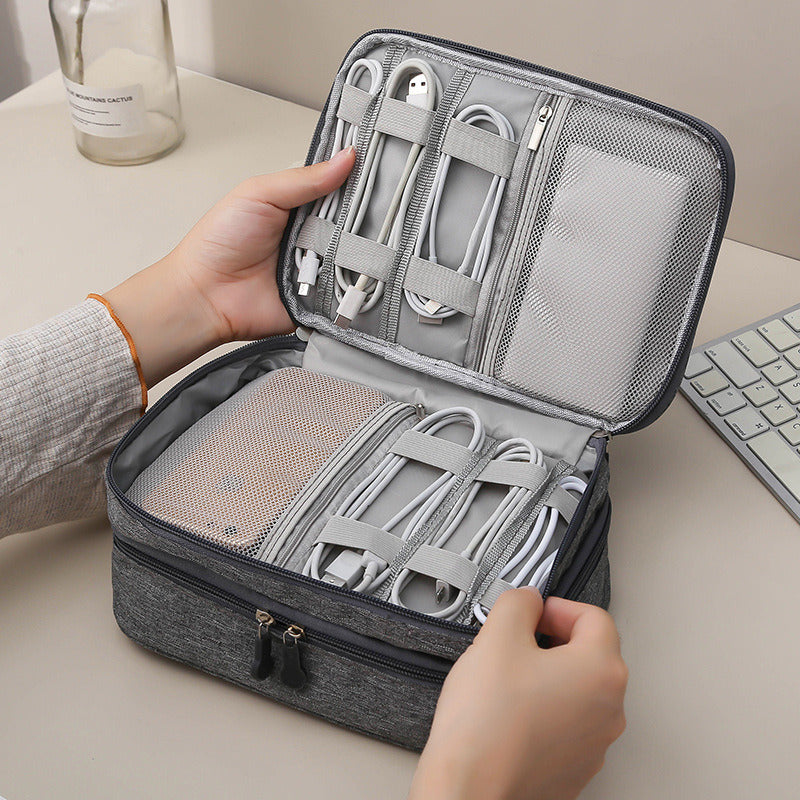 Waterproof Multi-Function Digital Package Headphone Storage Box Cable Organizer Bag USB Storage Bag Cable Cord Organizer Bag Cable Organizer Travel Bag - WoodPoly.com