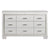 White Finish Dresser Bold Design 9 Drawers Glamorous Faux-Alligator Textured Fronts Wooden Bedroom Furniture