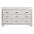 White Finish Dresser Bold Design 9 Drawers Glamorous Faux-Alligator Textured Fronts Wooden Bedroom Furniture