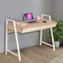 Wood Computer Desk Computer Table Writing Desk Workstation Study Home Office Furniture with Two Drawers,White