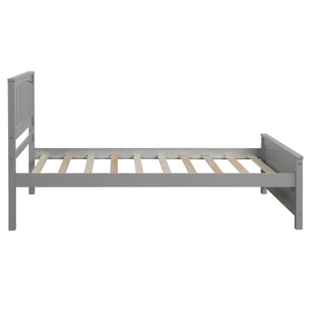 Wood Platform Bed Twin size Platform Bed; Gray