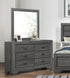 Wooden Bedroom Furniture Gray Finish 1pc Dresser of 6x Drawers Contemporary Design Rustic Aesthetic