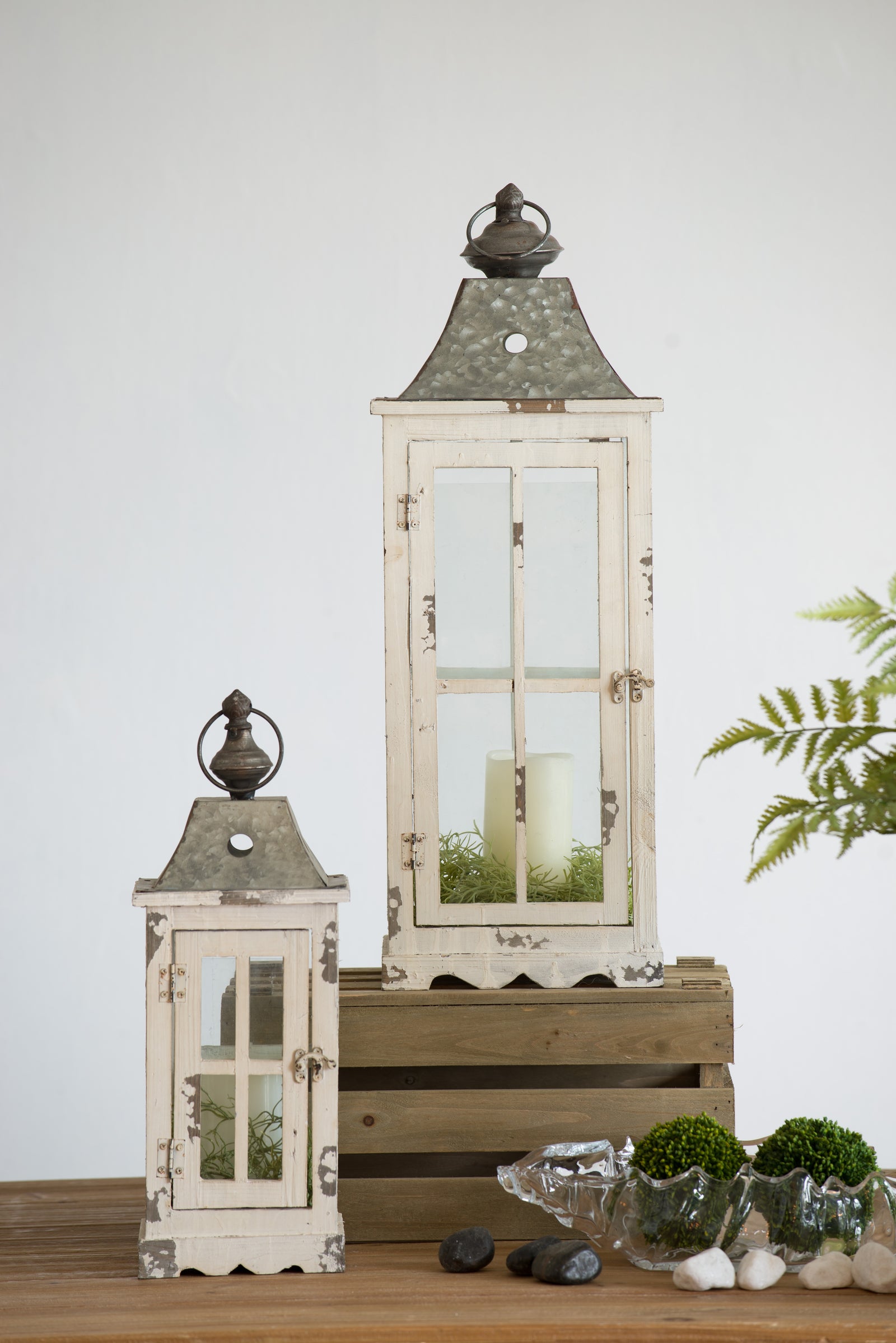 Wooden Candle Lantern Decorative, Hurricane Lantern Holder Decor for Indoor Outdoor, Home Garden Wedding