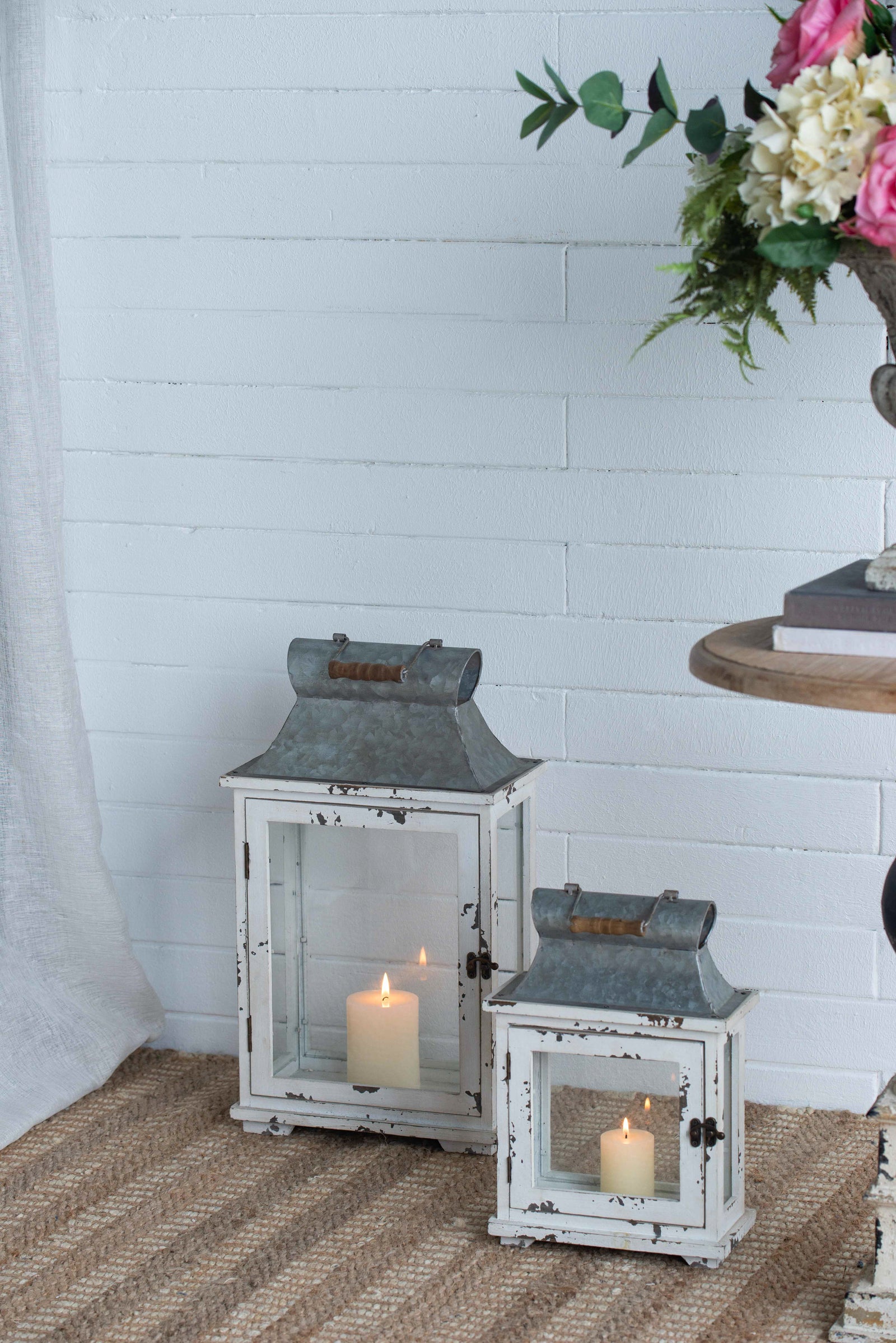 Wooden Candle Lantern Decorative, Hurricane Lantern Holder Decor for Indoor Outdoor, Home Garden Wedding