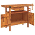 Workbench with Drawer and Vices 48.8"x20.5"x32.7" Solid Wood Acacia