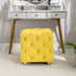 Yellow Modern Velvet Upholstered Ottoman, Exquisite Small End Table, Soft Foot Stool,Dressing Makeup Chair, Comfortable Seat for Living Room, Bedroom, Entrance